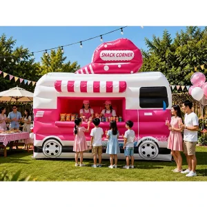 Camion de Nourriture Gonflable Commercial - Tente de Vente avec Comptoir pour Carnaval, Vente Chaude