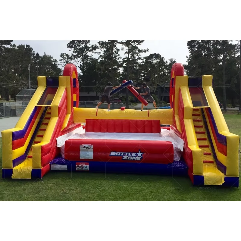Kommerzielles Aufblasbares Gladiatorenkampf-Arena für Kinder und Erwachsene – Interaktives Kampfspiel für Outdoor-Hindernisparcours zur Vermietung für Partys