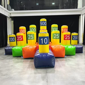 Commercial Inflatable Hook Ring Toss Team Building Game LED Light Durable Carnival Game for Graduation Birthday Wedding New Year