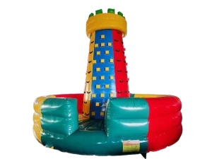 Commercial Inflatable Kids Climbing Tower Game with Safety Airbag Giant Climbing Wall for Event Rental