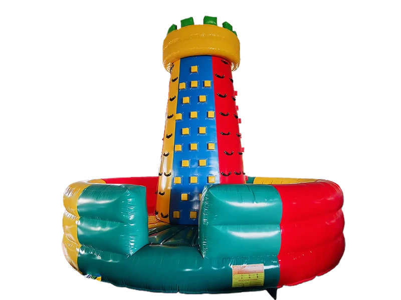 Commercial Inflatable Kids Climbing Tower Game with Safety Airbag Giant Climbing Wall for Event Rental