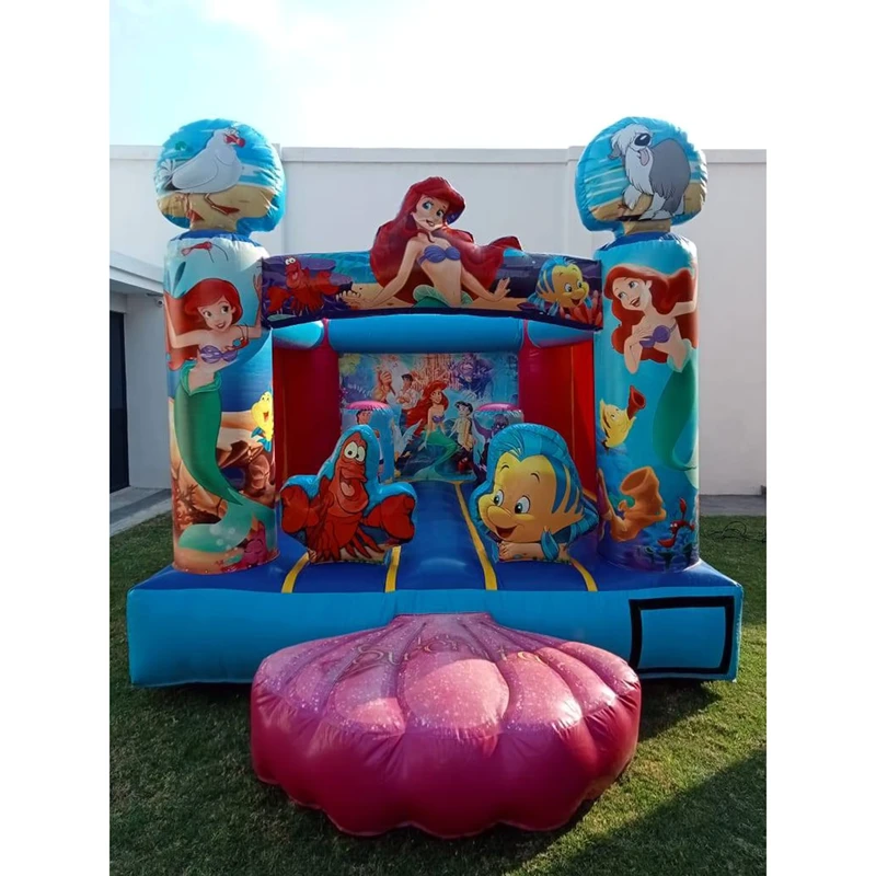Castillo Inflable de Salto de Merfolk Comercial Combo de Casa Inflable para Niños Parque Acuático de Sirenas