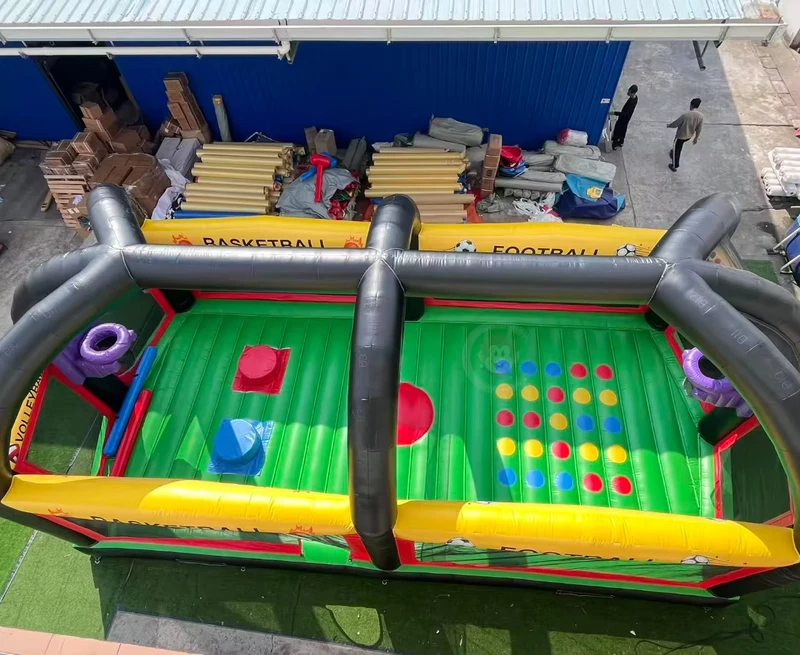 Commerciële Opblaasbare Multi Sports Arena Opblaasbaar Sportveld met Basketbal