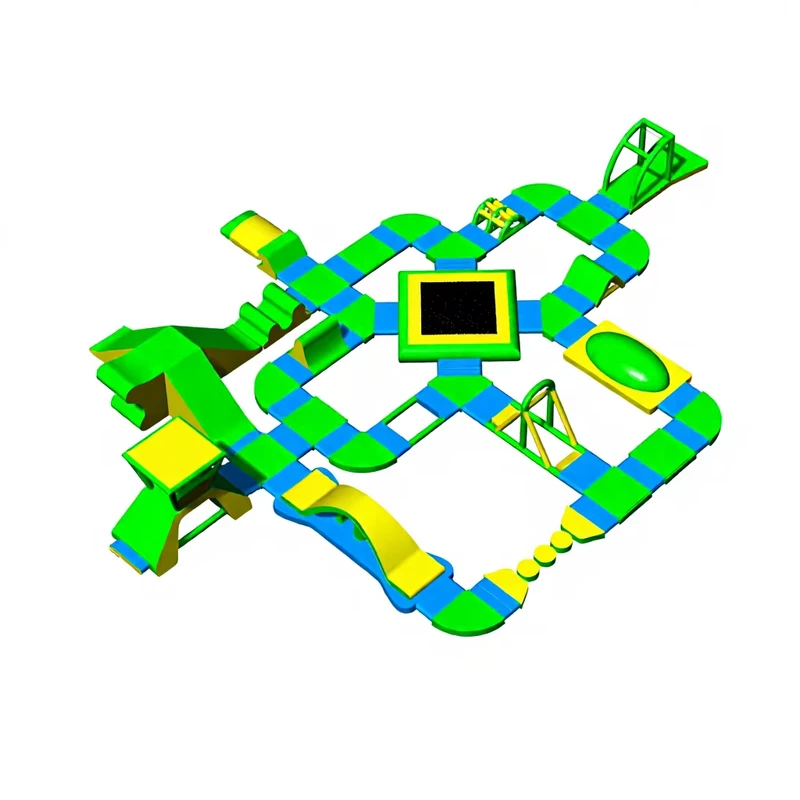 Gewerbliche aufblasbare Hindernis Wasserpark Spiele PVC Material Strand schwimmende Spielzeuge für 5-10 Passagiere 100-500KG
