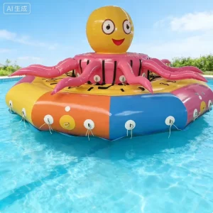 商業用充気タコ水遊びおもちゃ水上公園用充気水回転ゲーム