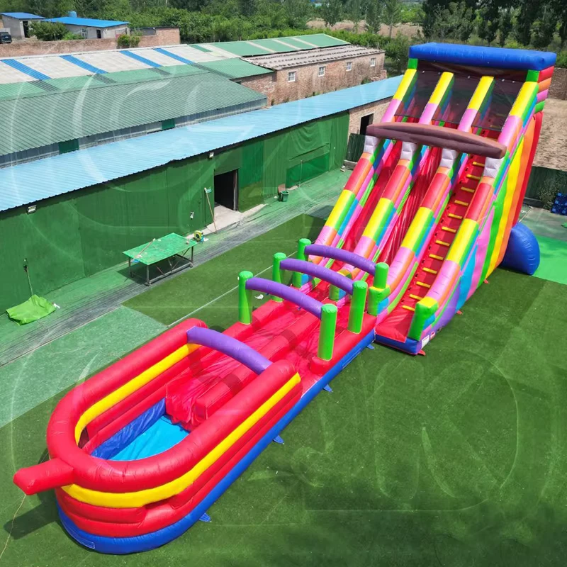 商業用インフレータブル海賊船ウォータースライド カラフルな海賊船スライド 子供と大人両方に適しています