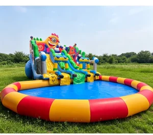 Commercial Inflatable Pool Slide Water Slides Inflatable 40 ft for Adults Inflatable Kids Water Slide