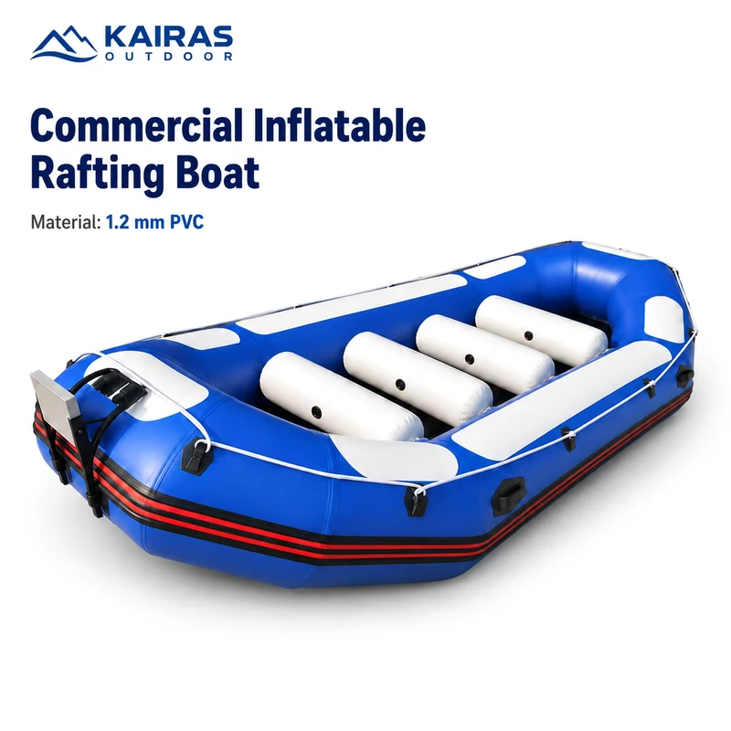 เรือยางพาณิชย์ ขนาด 1.2 มม. PVC สำหรับล่องแก่งในแม่น้ำ เหมาะสำหรับเช่ากลุ่ม