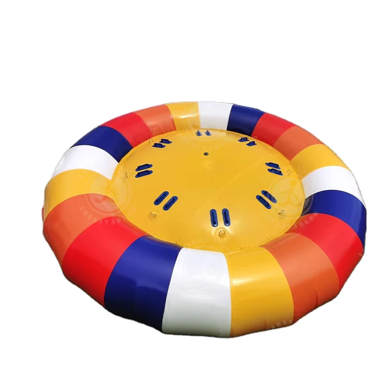 Gioco d'acqua gonfiabile Saturn Rocker commerciale Disco Boat Tube UFO