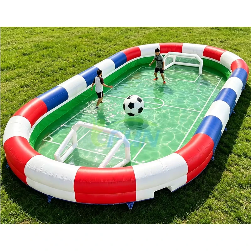 Campo de Futebol de Sabão Inflável Comercial - Grande Campo de Futebol Aquático Inflável para Construção de Equipas e Eventos