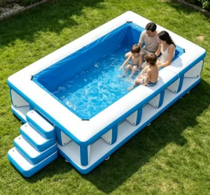 Sofa Inflatable Komersial Bar Kolam Renang Portabel untuk Permainan Taman Air di Halaman Belakang