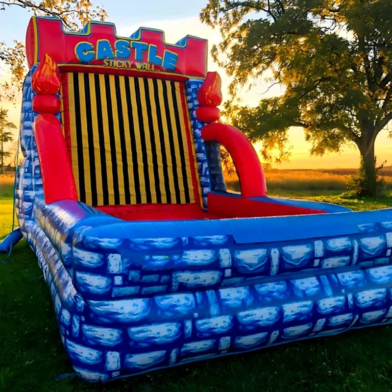 Commercial Inflatable Sticky Wall with Velcro Suits Carnival School and Party Game