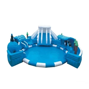 Parques Acuáticos Inflables Comerciales de Material PVC Ecológico, Colores y Logos Personalizados, Garantía de 3 Años