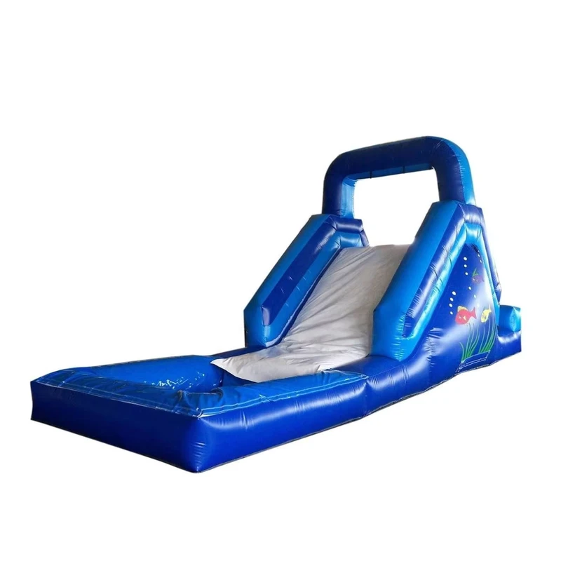 Cầu trượt nước nổi thương mại với quạt - 7x2.5m, bể bơi bơm hơi sân sau cho thuê tiệc