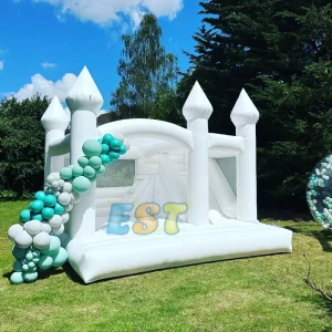 Commercial Inflatable White Jumping Castle Combo Inflatable Bouncer Bounce House White Bouncy Castle With Ball Pit