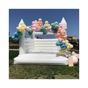 Castillo inflable blanco de boda comercial para adultos