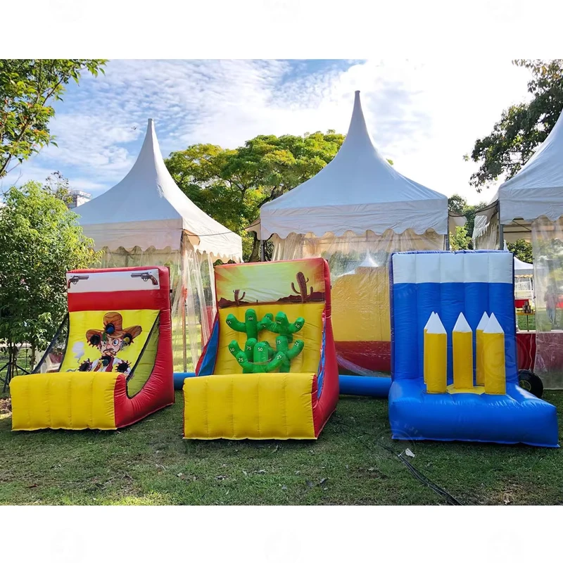 商業用インタラクティブパーティーシューティングゲームブース アウトドアインフレータブルカーニバルスポーツゲーム 子供用