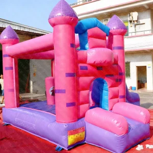 Commercial Jump Inflatable Bouncy Castle 0.55mm PVC Material Inflatable Jumping Castles with Slide for Kids