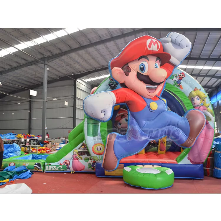 Lâu đài nhảy thương mại, nhà bơm hơi cho trẻ em, lâu đài bơm hơi Mario, bouncer bơm hơi, trampoline