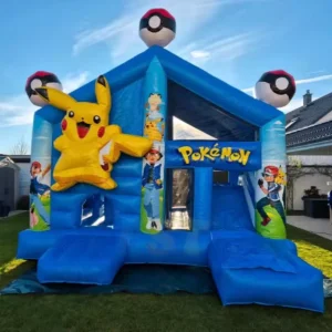 Commercial Jumping Castle Slide PVC Kids Cartoon Character PIKACHU Bouncy House Inflatable Bounce House Combo for Party Rental