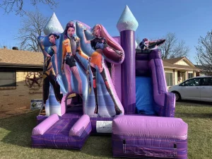 Commercial K-POP Theme Inflatable Bouncer Combo with Slide Bounce House Castle for Outdoor Party