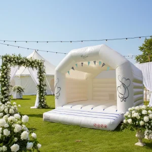 Bouncer Pesta Pernikahan Inflatable Kustom Warna PVC Tarpaulin Ramah Lingkungan dengan Setup Mudah untuk Anak-Anak Komersial