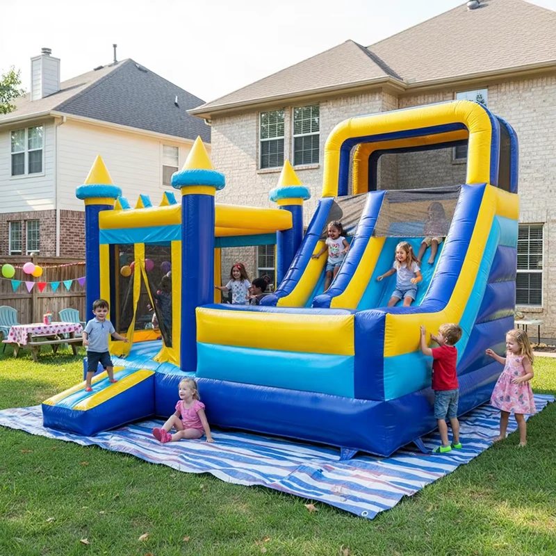 Commercial Kids Inflatable Castle Bounce House Slide Water Slide Combo Jumpers Juegos Castillos Inflables