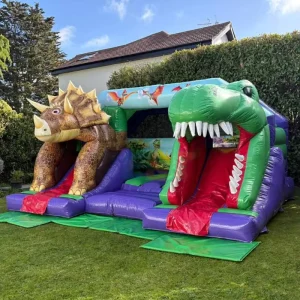 Commercial Kids Party Bouncer Combo Dinosaur Bounce House Slide Inflatable Crocodile Bouncy Castle with Slide for Birthday