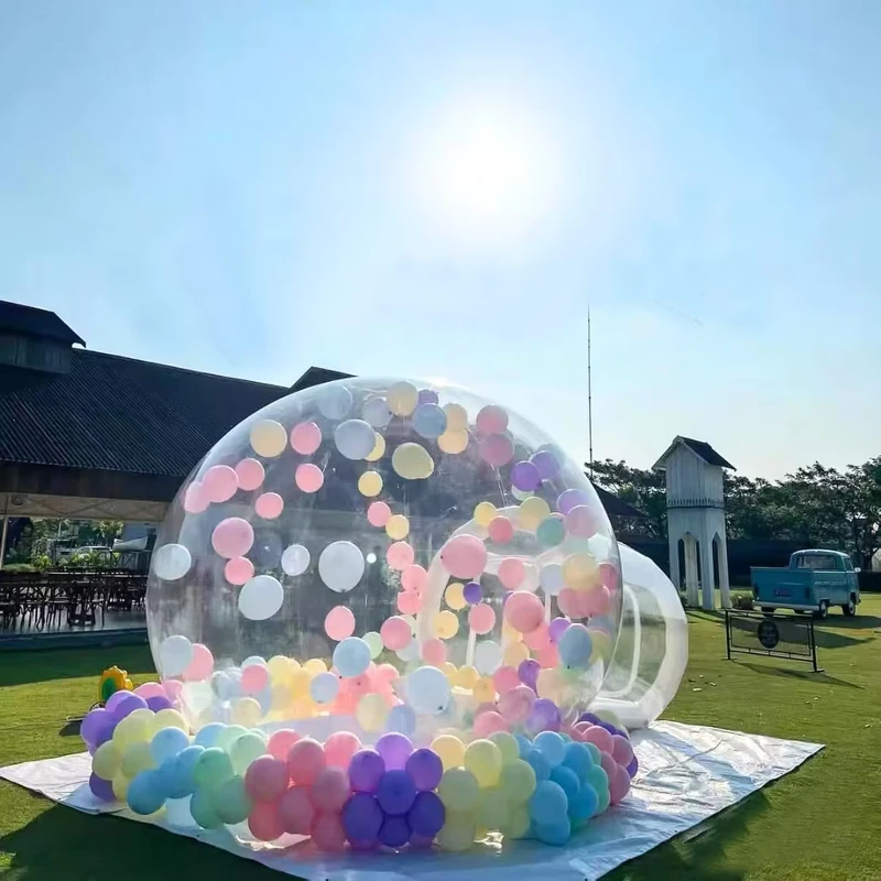 Tente bulle transparente pour fête d'enfants, tente de jardin gonflable commerciale