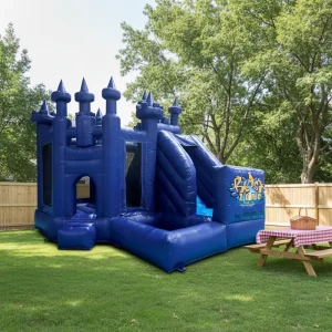Castello gonfiabile per feste di bambini con scivolo, combo scivolo gonfiabile, casa per saltare