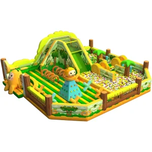 Bouncer bouncy nhà trẻ em chủ đề màu cam thương mại