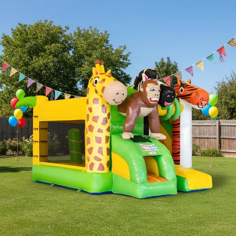 Commercial Kids Playground Obstacle Toboggan Gonflable Bouncy Combo Bounce House Inflatable Bouncer Jumping Castle