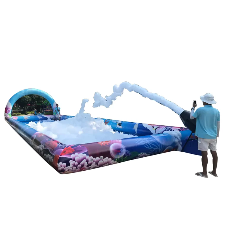 Fossa de Festa de Espuma de Sabão Inflável Comercial para Crianças com Cerca de Mesa de Piscina