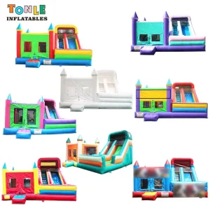 Commercial Kids Wet Dry Bouncer Bounce House Slide Combo Inflatable Bouncy Moonwalk Jumping Castle for Sale