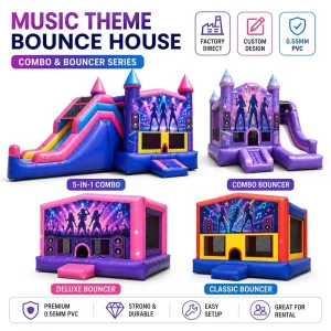 Commercial Kpop Demon Hunters Theme Inflatable Moon Bounce Jump House Outdoor Arge Bouncy Castle Jumping Bouncer Water Slide