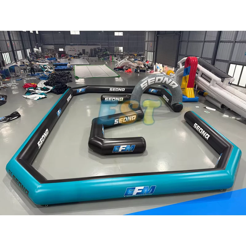 Gewerblicher großer aufblasbarer Autoparcours Bumper Car Aufblasbare Luftbahn Aufblasbare Go-Kart-Bahn für Kinder-Sportveranstaltungen