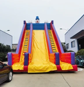 Commercial Large Inflatable Dry Slide Cartoon Double Ladder Inflatable Slide For Outdoor Carnival Mall Amusement Park Rental