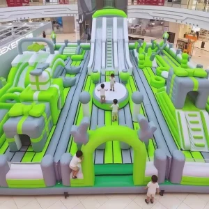 Commercial Large Mall Atrium Inflatable Castle Combo Multi Function Bounce House with Slide Ball Pit Climbing Wall for Kids