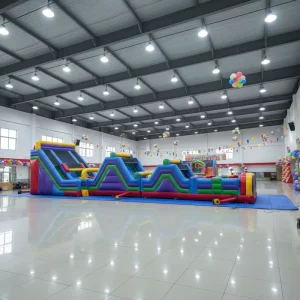 वाणिज्यिक हल्का CE प्रमाणित विशाल inflatable बाधा कोर्स वयस्कों के लिए बाहरी