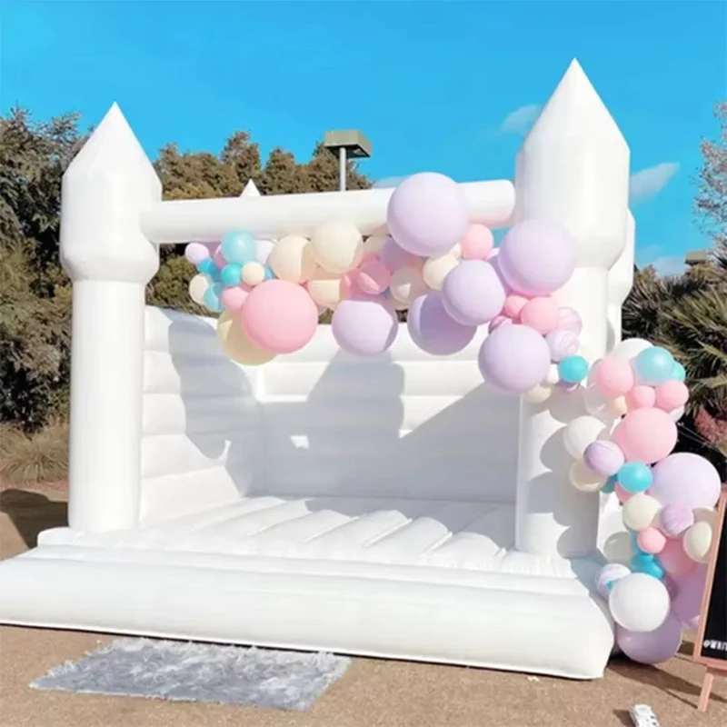 ปราสาทกระโดดหรูหราเชิงพาณิชย์ Inflatable Bounce House ขนาด 8x4x6.5m วัสดุ PVC 0.55mm
