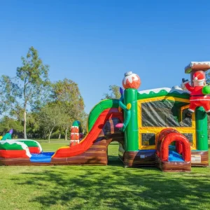 Château gonflable en PVC pour enfants, avec toboggan, combo de saut pour fête