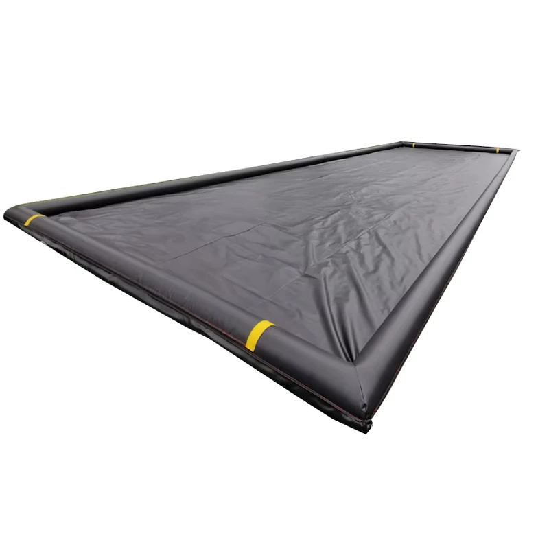 Commerciële Mat voor Auto Reiniging Aangepaste Watercontainmentmat PVC Draagbare Zwarte Opblaasbare Auto Wasmatten met Blazer