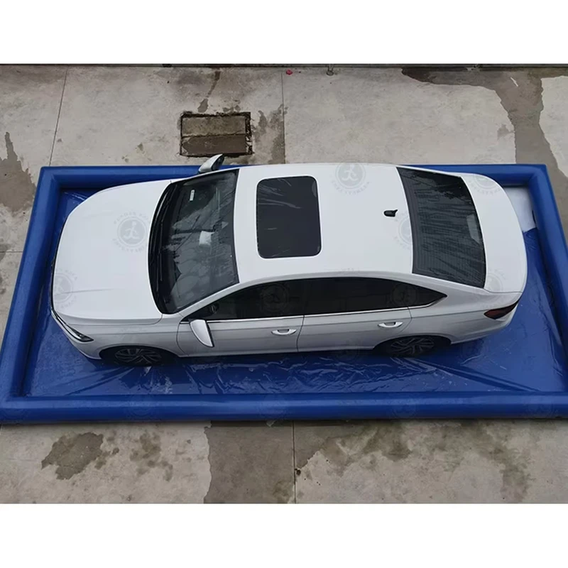 Tapete Comercial para Limpeza de Carros - Tapetes Infláveis Portáteis de Contenção de Água para Lavagem de Carros