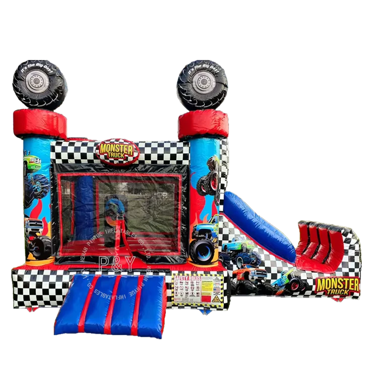 Casa Inflável Mini Monster Truck Comercial para Crianças, Combo de Bouncer Inflável Interior, Castelo de Saltar