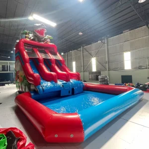 Commercial Most Popular Kids Inflatable Dinosaur Water Slide Pool Water Slide