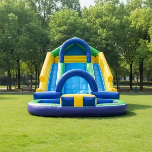 Commercial New Design PVC Inflatable Water Slide with Pool for Kids Small Inflatable Water Park for Sale