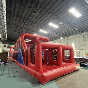 Commercial Outdoor Challenges Adult Inflatable Obstacle Courses Bounce House Party Games Inflatable Red Ball Obstacle Course