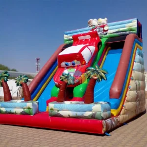 Kommerzielles Outdoor-Riesen-Hüpfhaus, Spielhaus, Sprung-Toboggan, aufblasbarer Monstertruck, trockene Rutsche