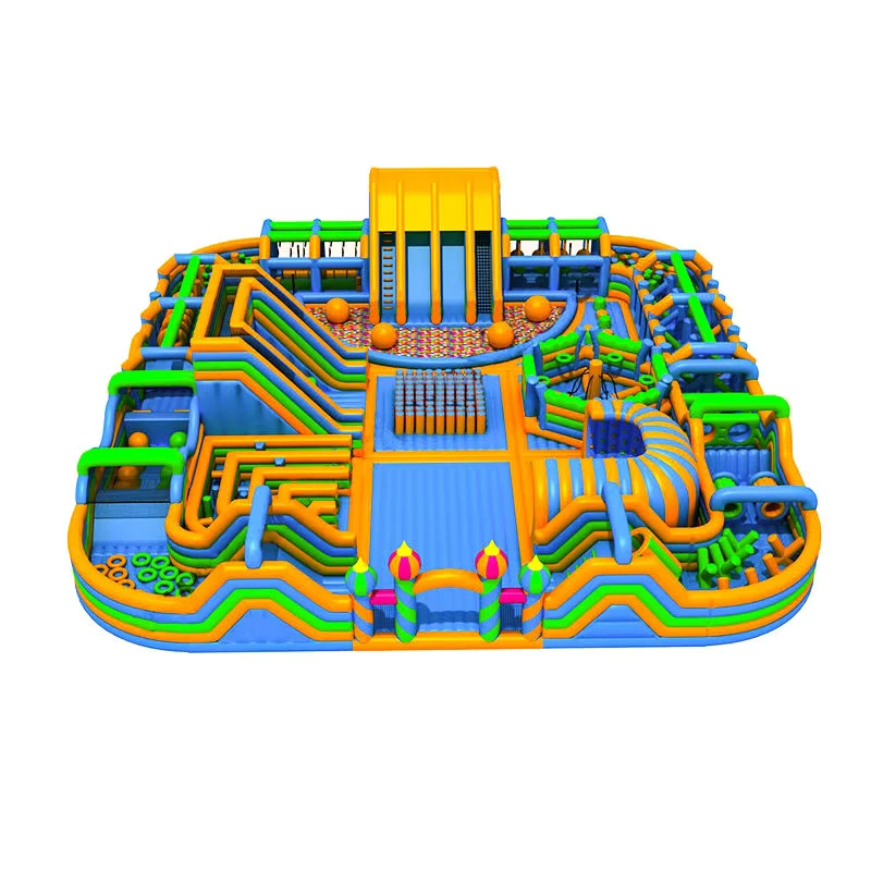 Parco Divertimenti Gonfiabile Commerciale in PVC 25x25M 35 Posti Garanzia