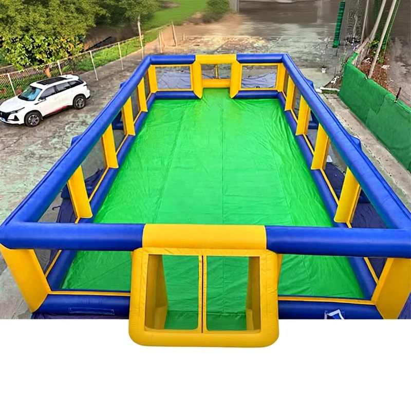 Lapangan Sepak Bola Inflatable Komersial Luar Ruangan Tertutup Udara Arena Sepak Bola Kolam Sepak Bola